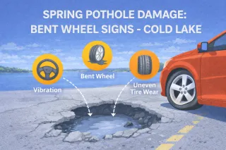 Spring Pothole Damage: Bent Wheel Signs - Cold Lake