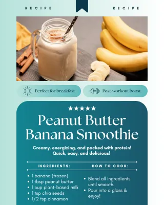 Boost Energy with Peanut Butter Banana Smoothie