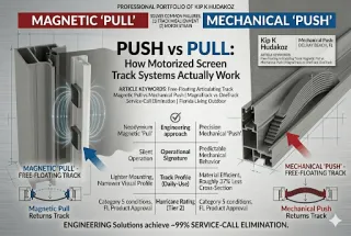 Push vs Pull: How Motorized Screen Track Systems Actually Work