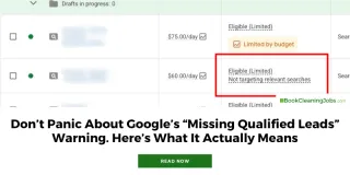 Don’t Panic About Google’s “Missing Qualified Leads” Warning. Here’s What It Actually Means