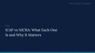 ICAP vs NICRA: What Each One Is and Why It Matters