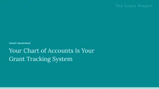 Your Chart of Accounts Is Your Grant Tracking System