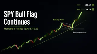 SPY Bull Flag Continues as Momentum Pushes Toward 746.25
