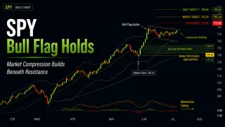 SPY Bull Flag Holds as Market Compression Builds