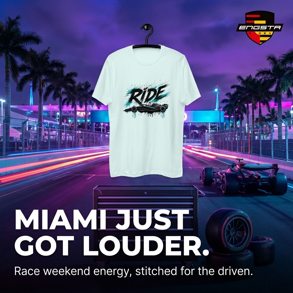 Engsta Miami F1 Tee Trackside Attitude