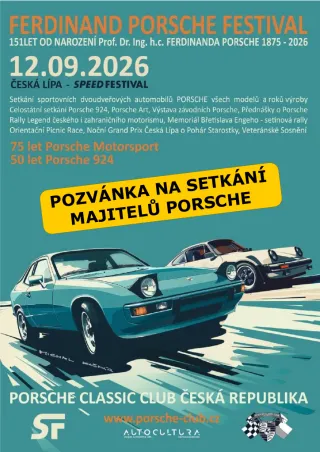 Pozvánka na setkání majitelů Porsche