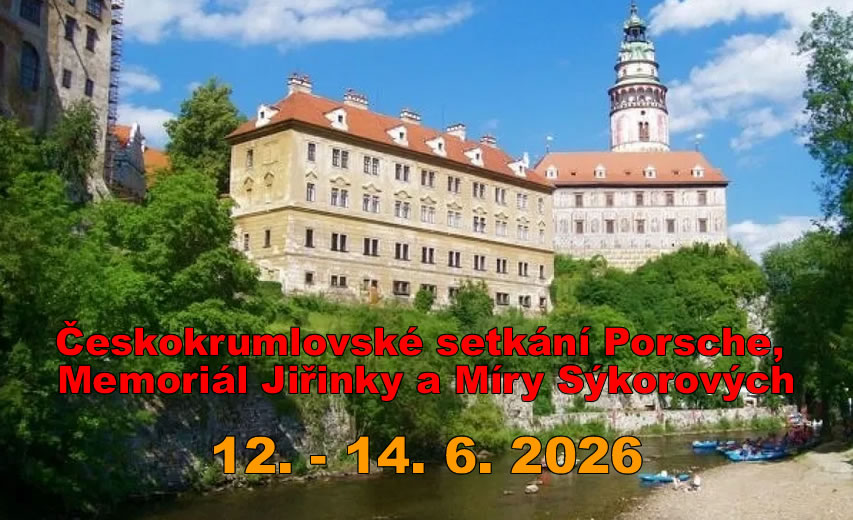 Již tento víkend Porsche sraz Český Krumlov * 12.-14.6.2026