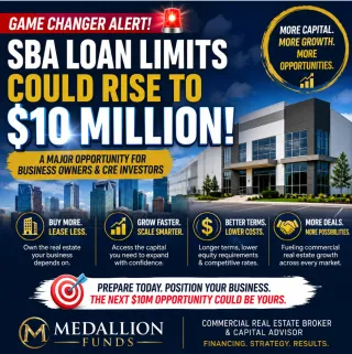 🚀 SBA Loan Limits Could Jump to $10 Million — What It Means for Commercial Real Estate Investors 🏢