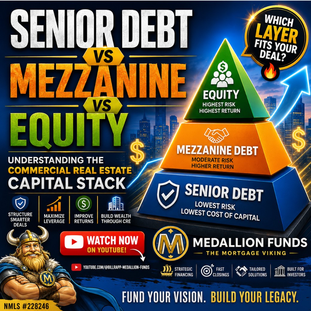 💰 Senior Debt vs Mezzanine vs Equity: Understanding the Capital Stack for Commercial Real Estate 🏢