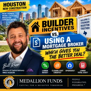 🏗️ Houston New Construction: Builder Financing Incentives vs. Using a Mortgage Broker 🏡