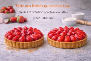 Tarte aux fraises qui rend de l’eau : causes et solutions professionnelles (CAP Pâtisserie)