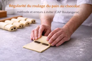 Régularité du roulage du pain au chocolat : méthode et erreurs à éviter (CAP Boulangerie)