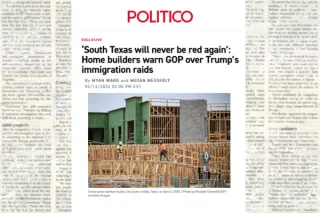 Politico Seeks Builders' Opinions on Texas Staying Red