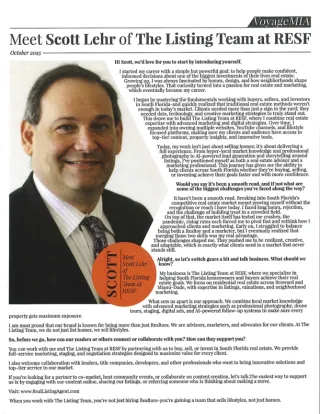 Meet Scott Lehr of The Listing Team at RESF
