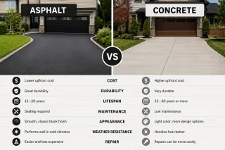 Asphalt vs Concrete Driveway: Which Is the Better Investment?