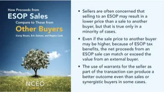 How Proceeds from ESOP Sales Compare to Those from Other Buyers