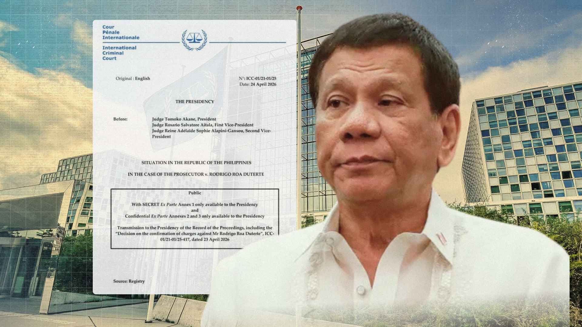 ICC Confirms Charges vs Duterte, Case Moves to Trial Phase
