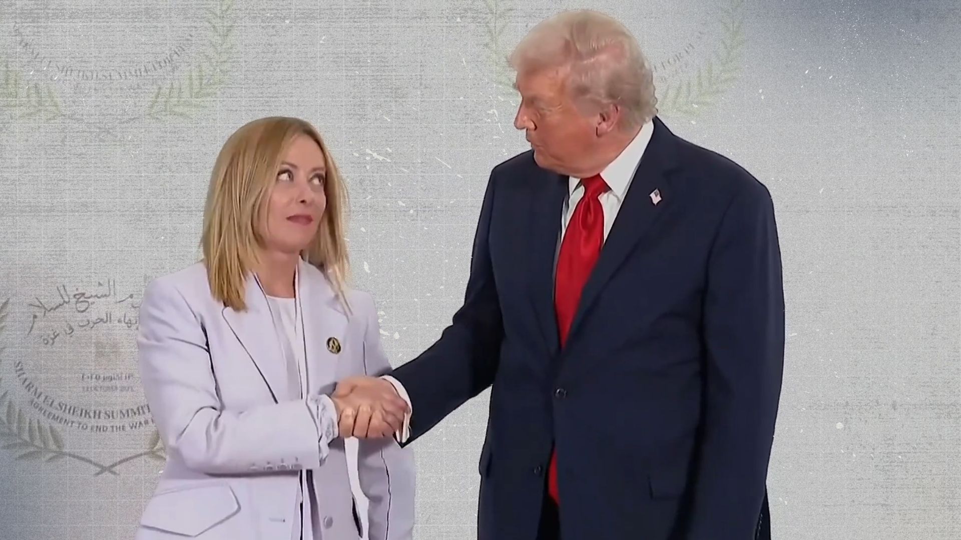 Donald Trump Meets Italian Prime Minister Giorgia Meloni During Egypt Peace Summit