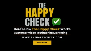 The Happy Check is NOT Another Marketing System