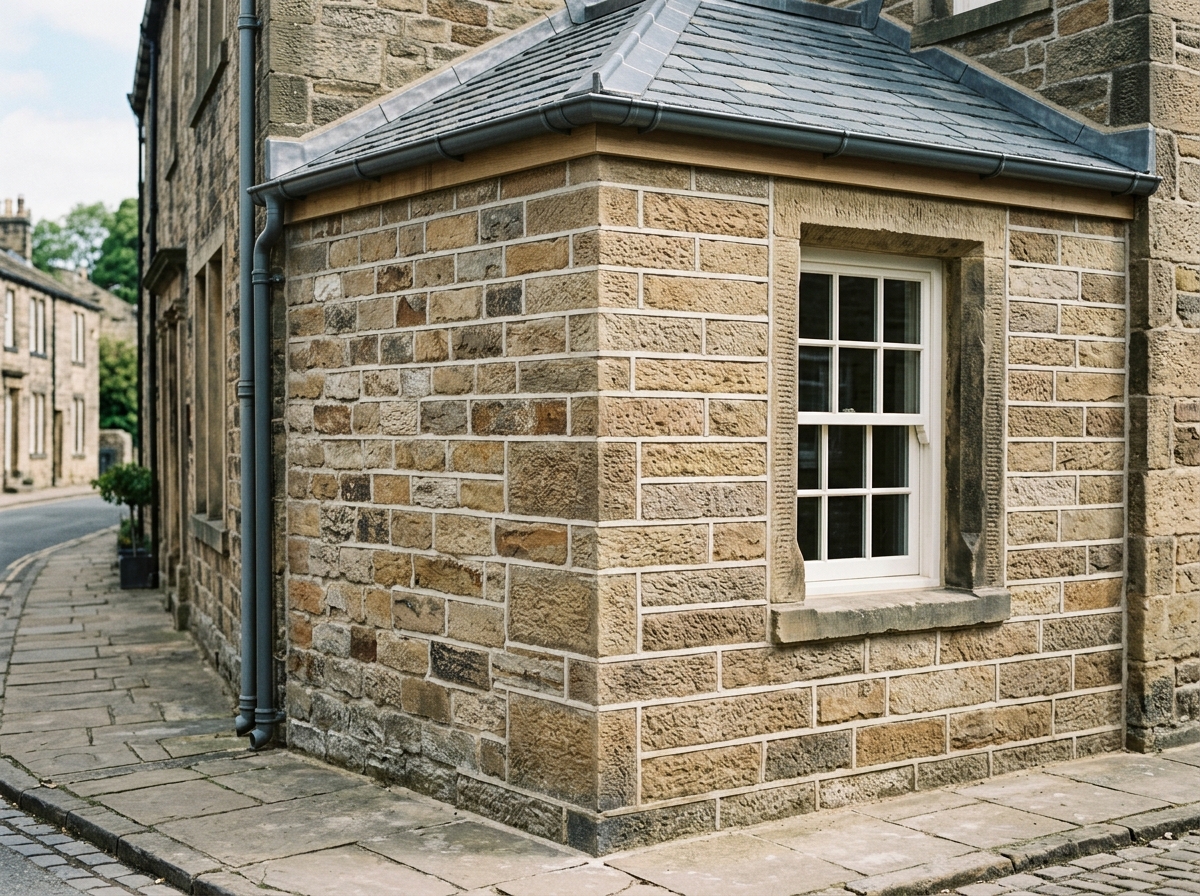 Stone matched extension build in Skipton, Premier Construction Solutions