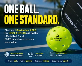 JOOLA HC-40 Becomes the Official Ball for All DUPR Events Worldwide