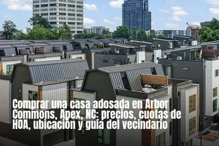 Comprar una casa adosada en Arbor Commons, Apex, NC: precios, cuotas de HOA, ubicación y guía del vecindario