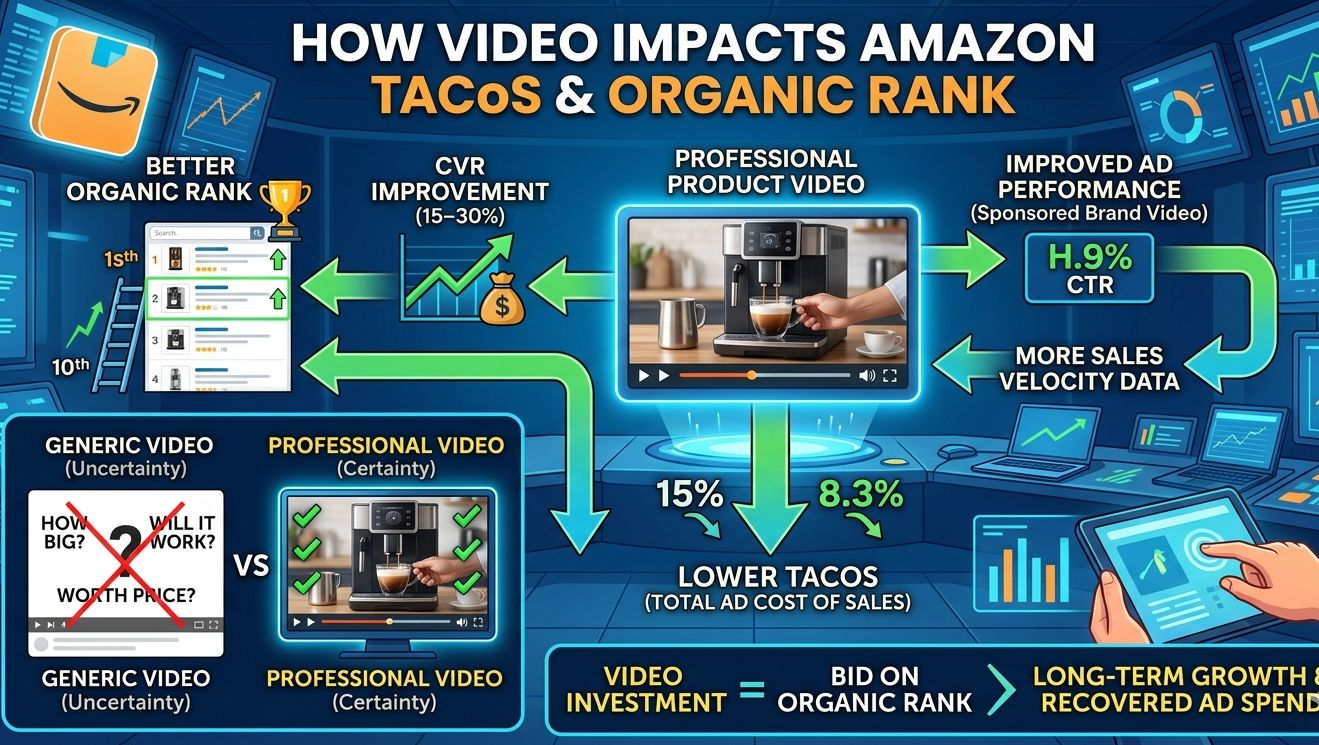 How Video Impacts Amazon TACoS and Organic Rank