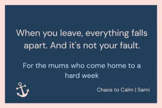 When You Leave, Everything Falls Apart. And It's Not Your Fault.