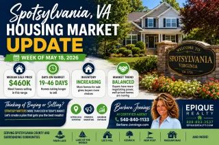 Spotsylvania VA Housing Market Update  Week of May 18, 2026