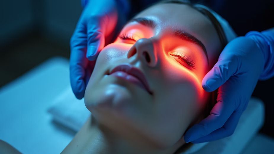 How does LED facial therapy work for skin rejuvenation?