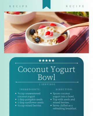 Enjoy a Nutritious Coconut Yogurt Bowl