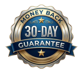 30-day money-back guarantee seal
