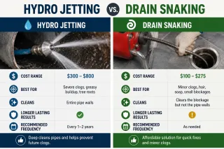 How Much Does Hydro Jetting Cost vs. Drain Snaking?