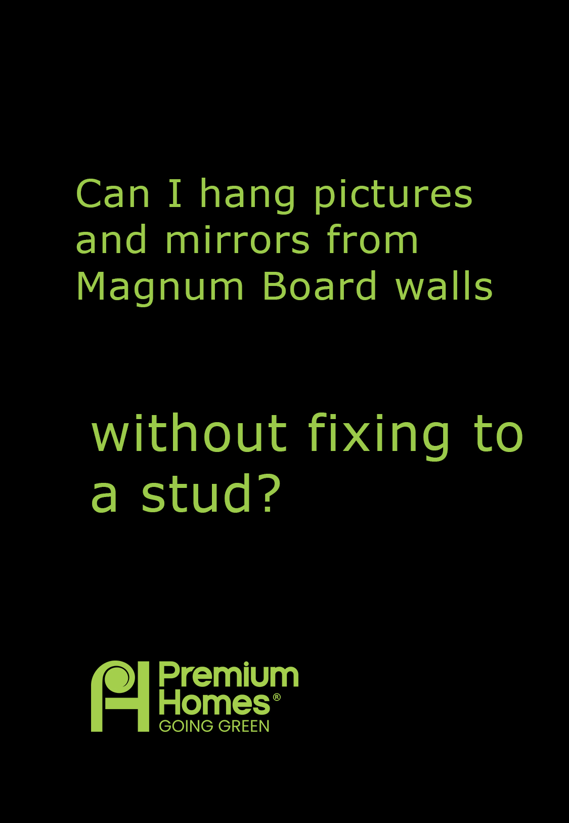 Fixing to Magnum Board walls