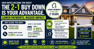 The 2-1 Buydown Closed a 488K FHA Loan at 3.99 Percent in Year One and Here Is How It Works