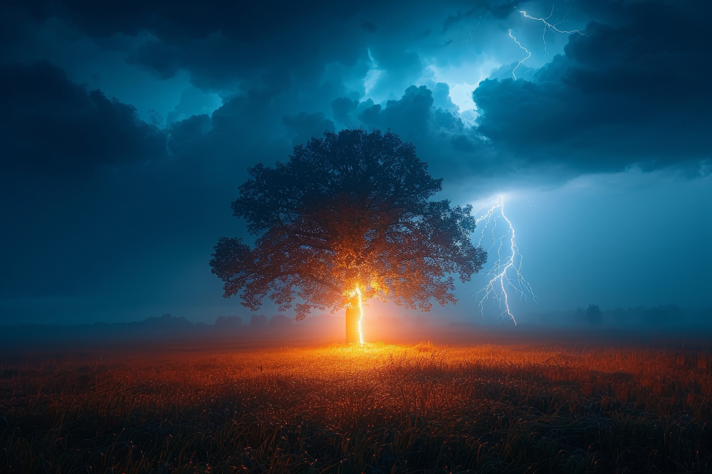 What to Do If a Tree Is Struck by Lightning in Omaha, NE