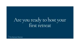 Are you ready to host your first retreat