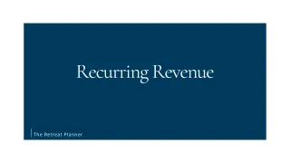 Recurring Revenue