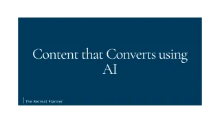 Content that Converts using AI