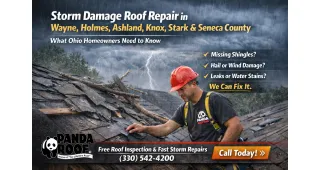 Storm Damage Roof Repair in Wayne, Holmes, Ashland, Knox, Stark & Seneca County