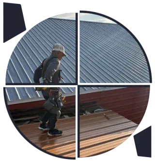 contractor fastening standing seam metal roof panels