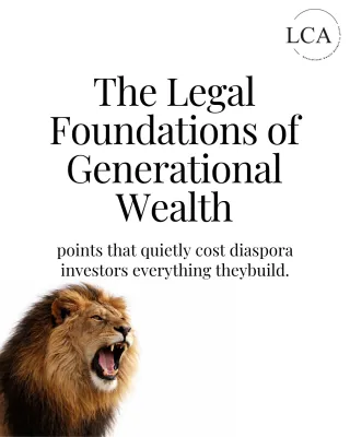 The Legal Foundations of Generational Wealth