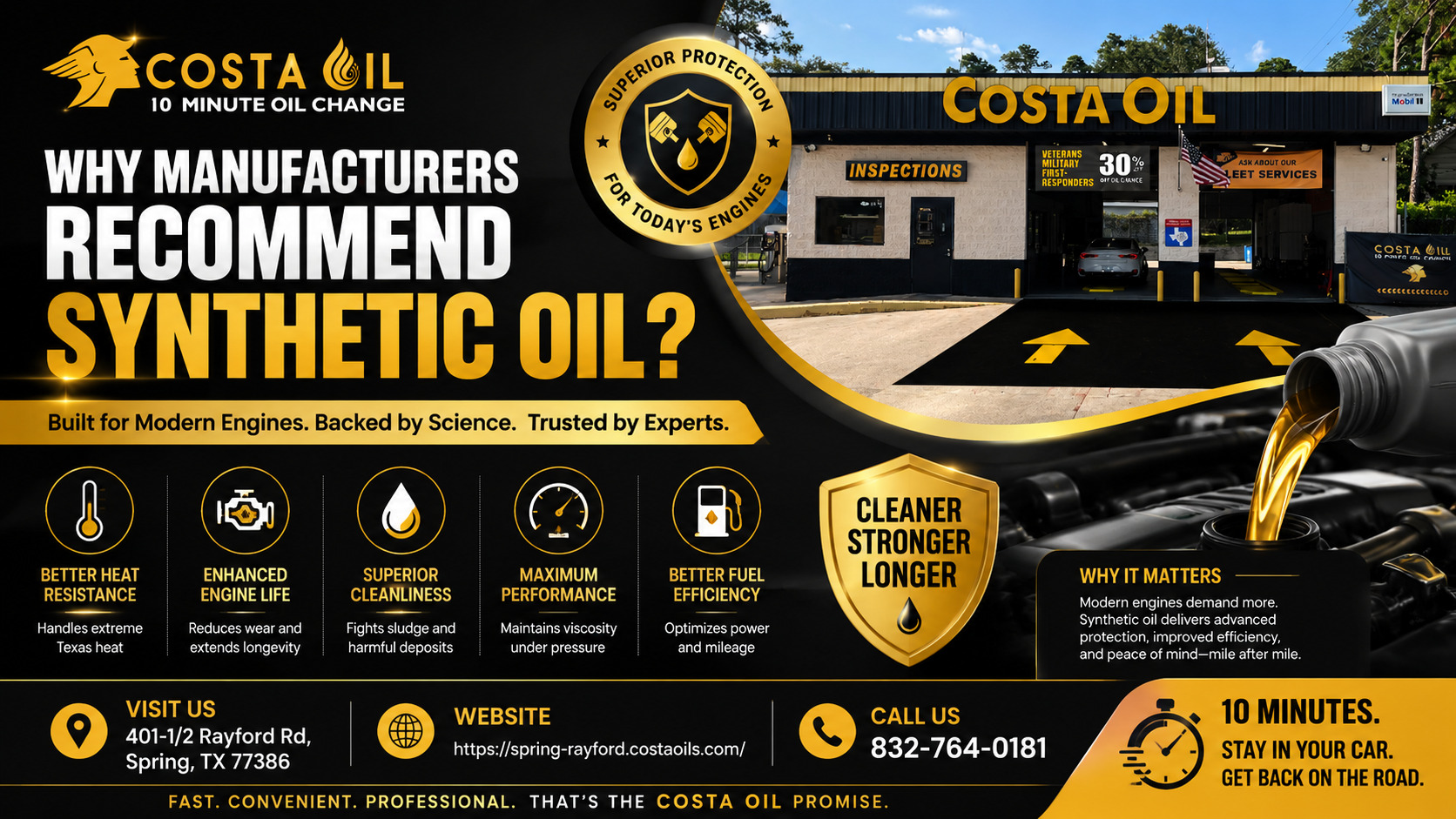 Why Manufacturers Recommend Synthetic Oil?
