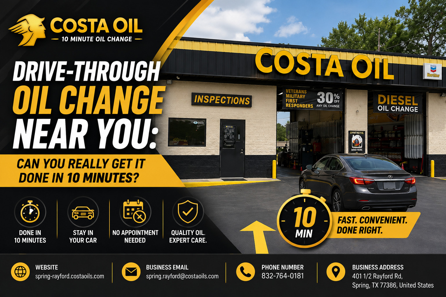 Drive-Through Oil Change Near You: Can You Really Get It Done in 10 Minutes?