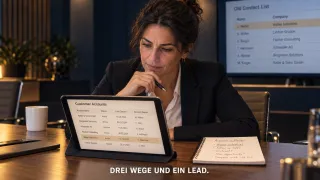 Drei Quellen, ein Ergebnis: der fertige Lead.