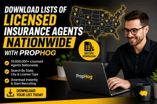 Download lists of licensed insurance agents nationwide with PropHog
