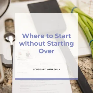 Where to Start without Starting Over