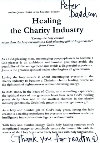 Healing the Charity Industry - Peter Davidson