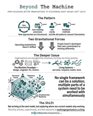 # 17 Beyond The Machine: From designing better organisations to discovering what design can’t solve