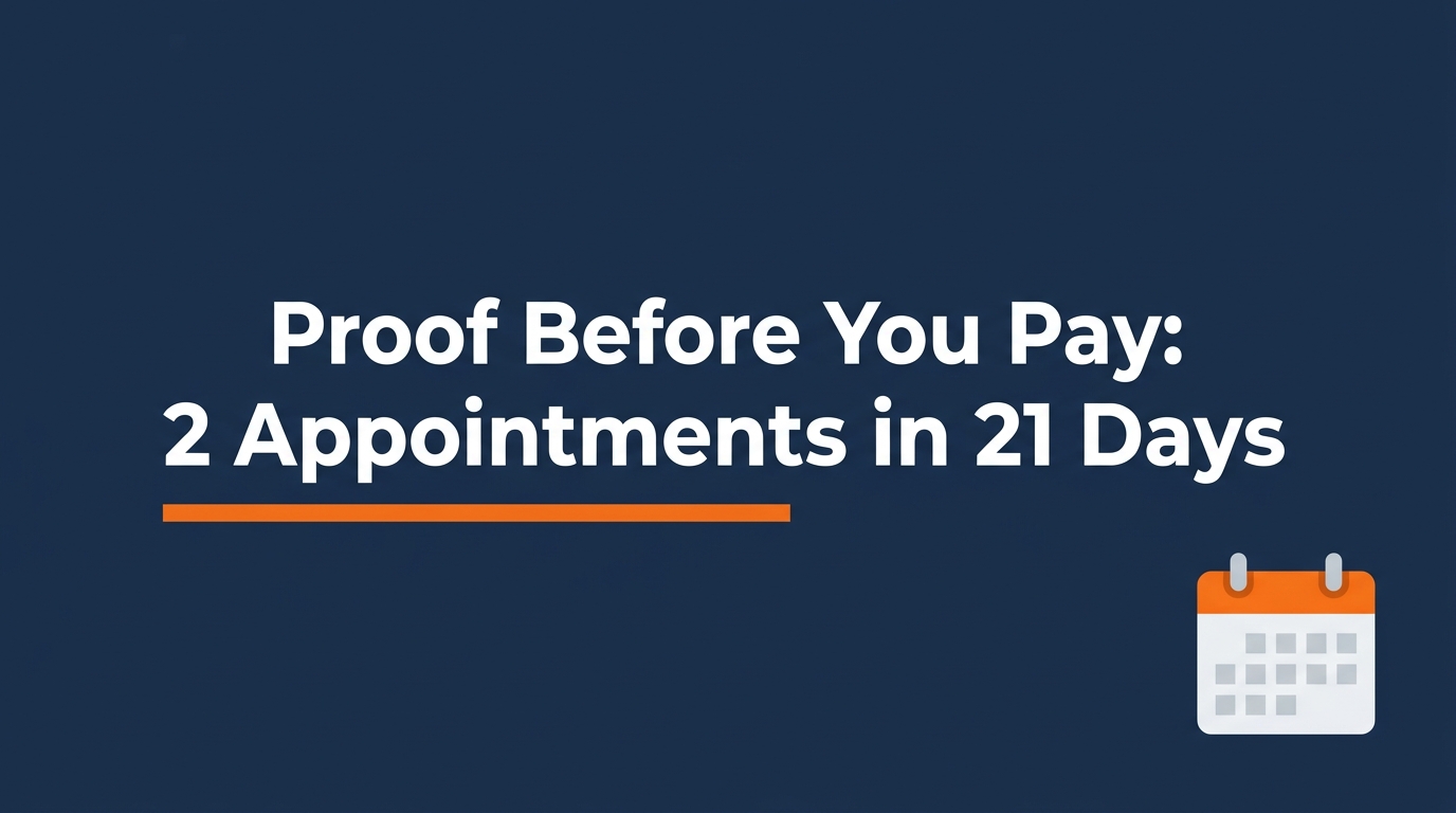 Medicare Appointment Test Drive: 2 Booked Calls in 21 Days